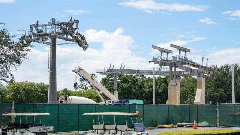 Disney Skyliner Construction Update August 2018 turn station epcot riviera resort