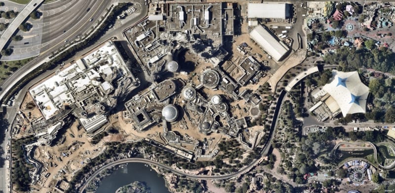Latest Star Wars Galaxy's Edge Disneyland Aerial Construction photos
