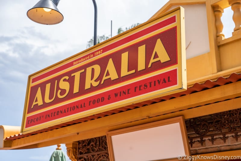 Australia Review 2019 Epcot Food and Wine Festival sign