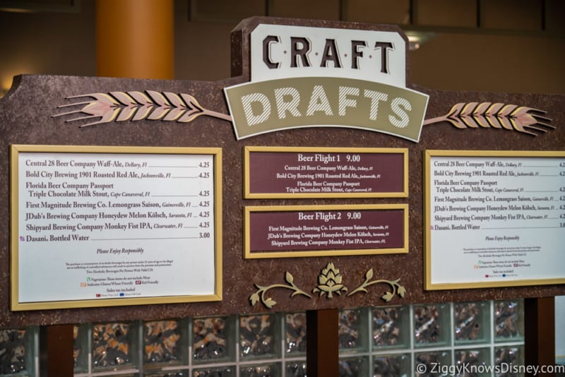 Craft Drafts Review 2018 Epcot Food and Wine Festival menu