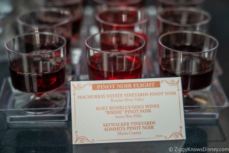 The Festival Wine Shop Review 2018 Epcot Food and Wine Festival pinot noir flight