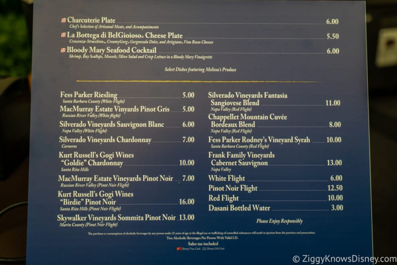 The Festival Wine Shop Review 2018 Epcot Food and Wine Festival menu